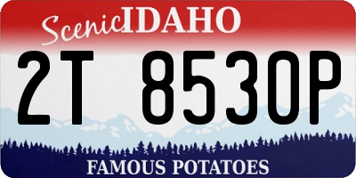 ID license plate 2T8530P