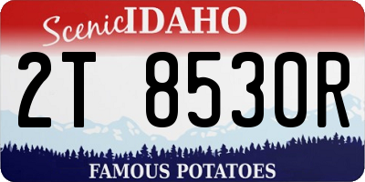 ID license plate 2T8530R