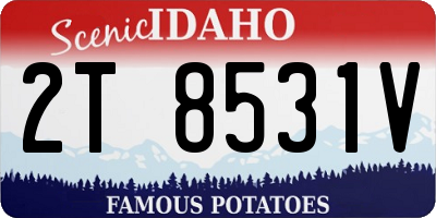 ID license plate 2T8531V