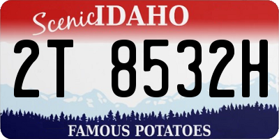 ID license plate 2T8532H