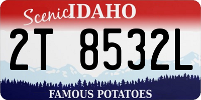 ID license plate 2T8532L