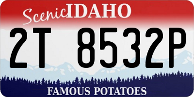 ID license plate 2T8532P