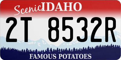 ID license plate 2T8532R