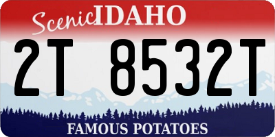 ID license plate 2T8532T
