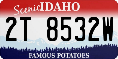 ID license plate 2T8532W