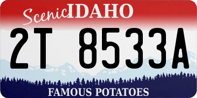ID license plate 2T8533A