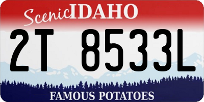 ID license plate 2T8533L