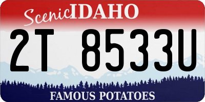 ID license plate 2T8533U