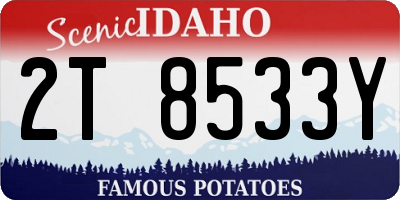 ID license plate 2T8533Y