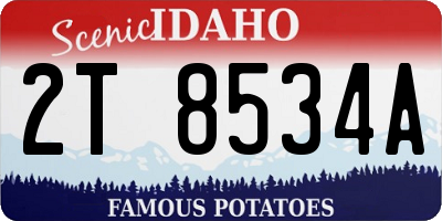 ID license plate 2T8534A