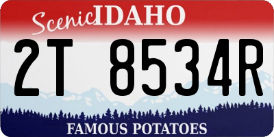 ID license plate 2T8534R