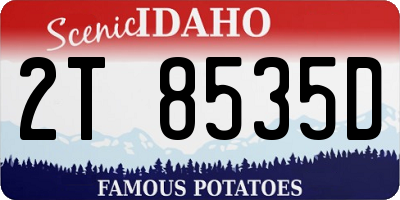 ID license plate 2T8535D