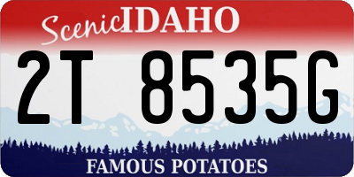 ID license plate 2T8535G
