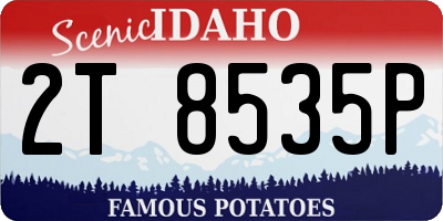 ID license plate 2T8535P