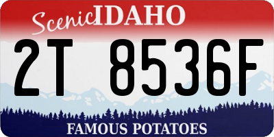 ID license plate 2T8536F