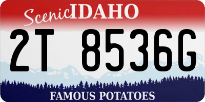 ID license plate 2T8536G