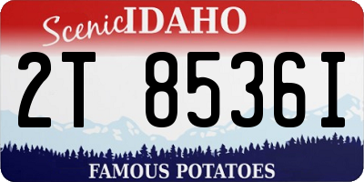 ID license plate 2T8536I