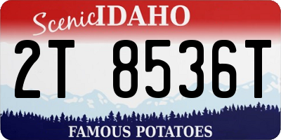 ID license plate 2T8536T