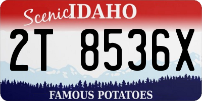 ID license plate 2T8536X