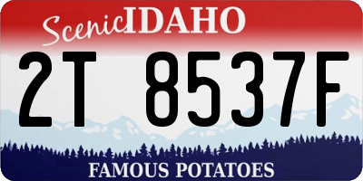 ID license plate 2T8537F