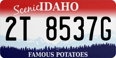 ID license plate 2T8537G
