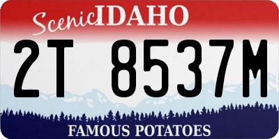 ID license plate 2T8537M