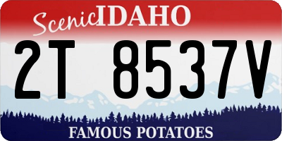 ID license plate 2T8537V