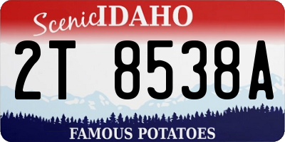 ID license plate 2T8538A