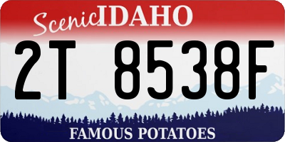 ID license plate 2T8538F