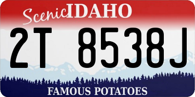 ID license plate 2T8538J
