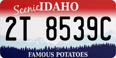 ID license plate 2T8539C