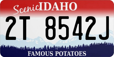 ID license plate 2T8542J