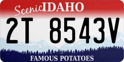 ID license plate 2T8543V