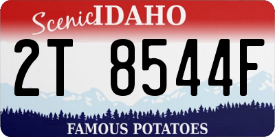 ID license plate 2T8544F