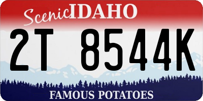 ID license plate 2T8544K