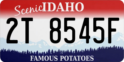 ID license plate 2T8545F