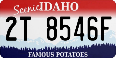 ID license plate 2T8546F