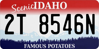 ID license plate 2T8546N