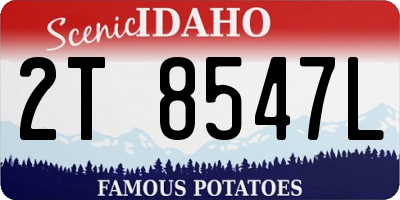 ID license plate 2T8547L