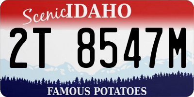 ID license plate 2T8547M