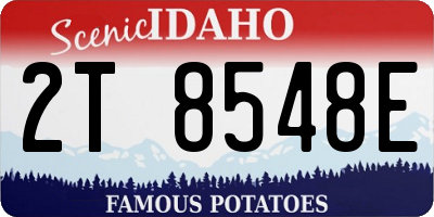ID license plate 2T8548E