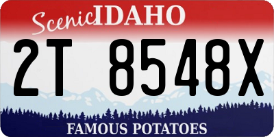 ID license plate 2T8548X