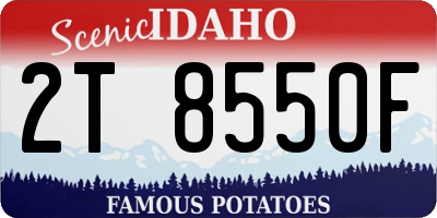 ID license plate 2T8550F