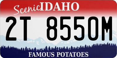ID license plate 2T8550M