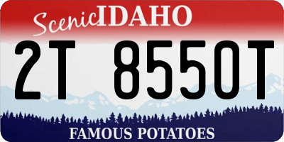 ID license plate 2T8550T