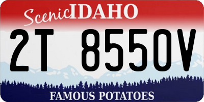 ID license plate 2T8550V