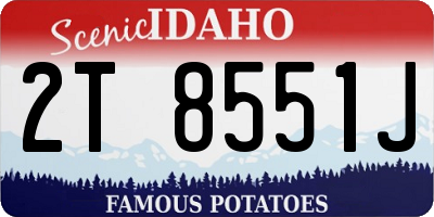 ID license plate 2T8551J