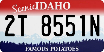 ID license plate 2T8551N