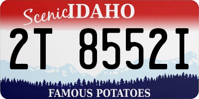 ID license plate 2T8552I
