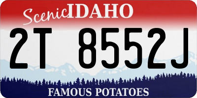 ID license plate 2T8552J